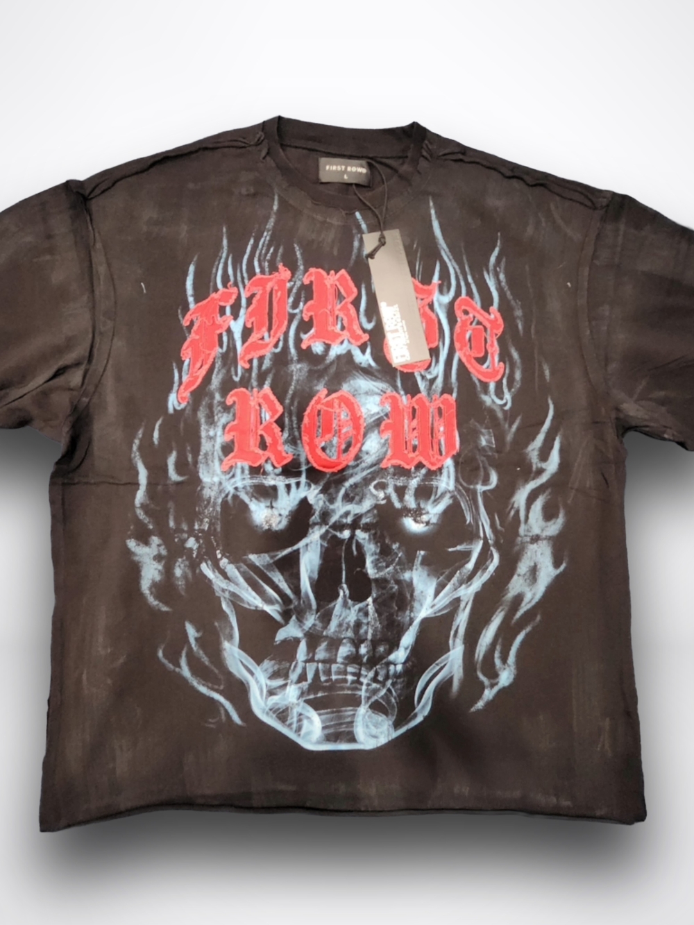 🔥 First Row "Wake Up and Be Fierce" Skull Flame Tee 🔥